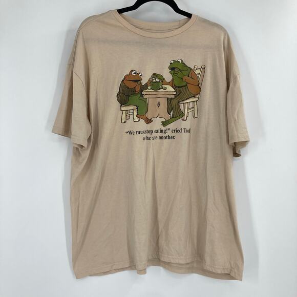 Frog and Toad We Must Stop Eating Cried Toad As He Ate Another Shirt 2XL - Picture 1 of 6